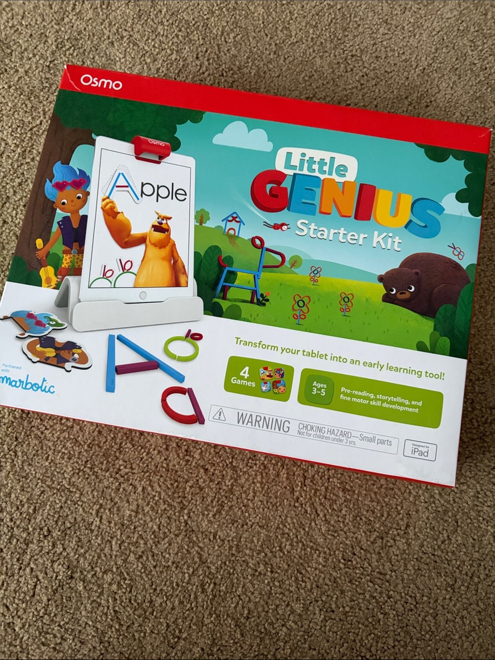 Osmo Little Genius Starter Kit - Colorful Kids Learning Set pairs with iPad